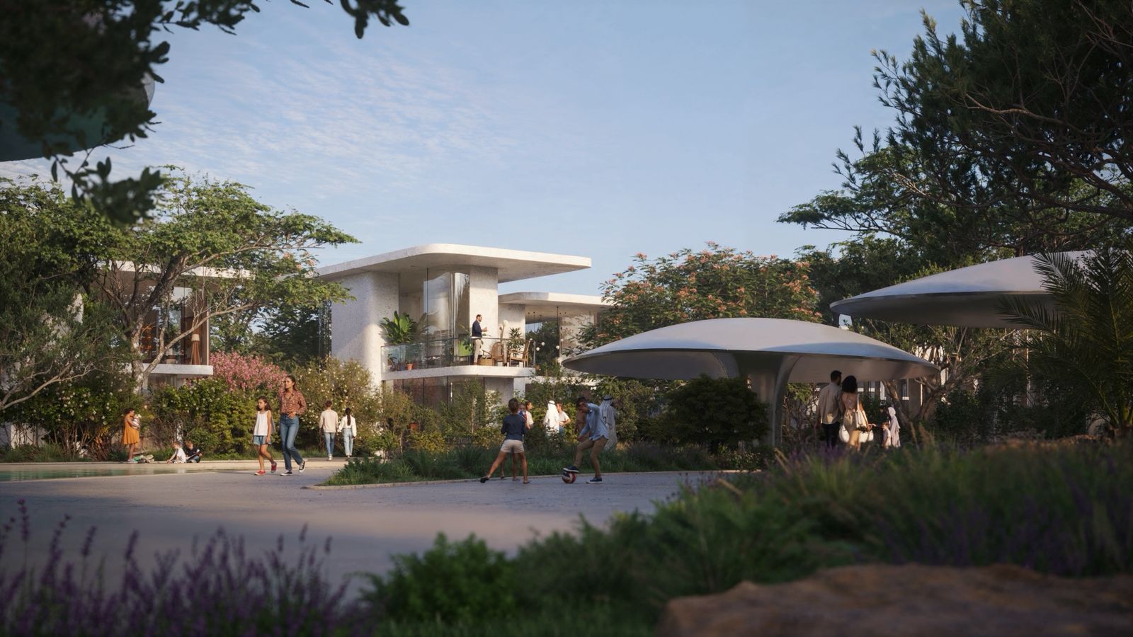 Luxury townhouse in Khalid Bin Sultan City - 2-4 bedroom contemporary design with private terrace and garden from AED 1.8M